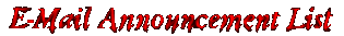 e-mail announcement list